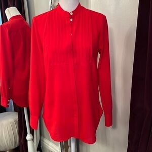 J. Crew Factory Red Tuxedo Shirt Size Extra Small